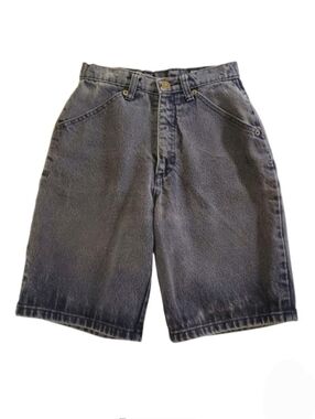 2571 * Not Guilty Vintage Acid Wash Denim Shorts Black Talon 42 Zip Size Unknown